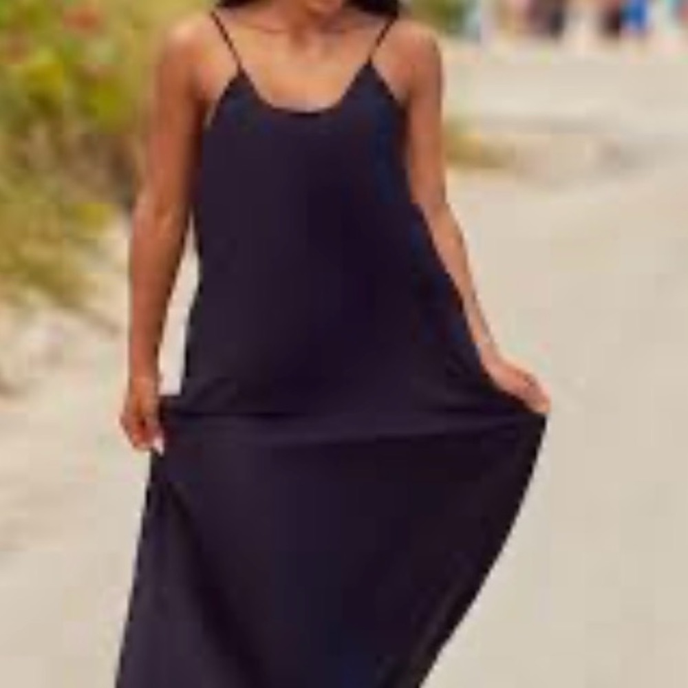 Black Backless Lightweight Maxi Coverup Size 10 NEW - Picture 3 of 8
